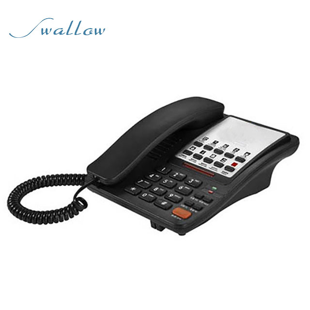 Fixed Phone, Home Hotel Room Dedicated Telephone (white & black) Swallow