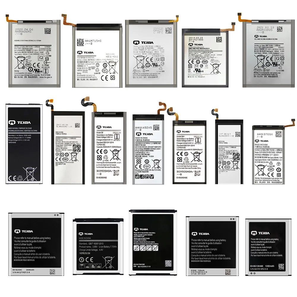 Tlida Mobile Phone Battery for Samsung All Models Galaxy S7 S8 9 10 20s Note 9 10 A51 71 32 Note20/Note20u Eb-Ba217aby Eb-Bj731abe Eb-Bg580abu Battery Replace