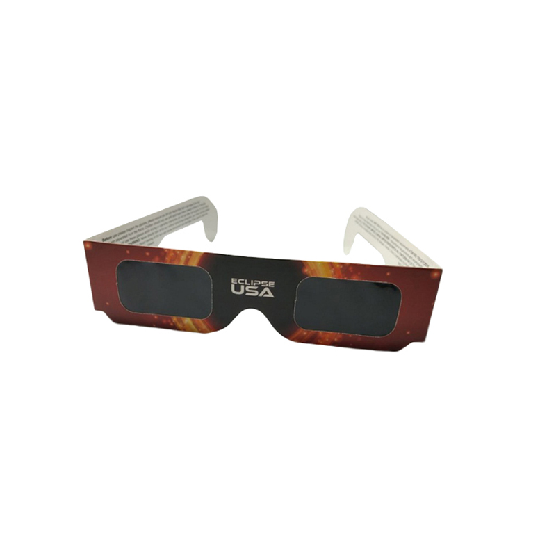 Cardboard Solar Eclipse Glasses Customized Logo Paper Viewing Glasses for ISO