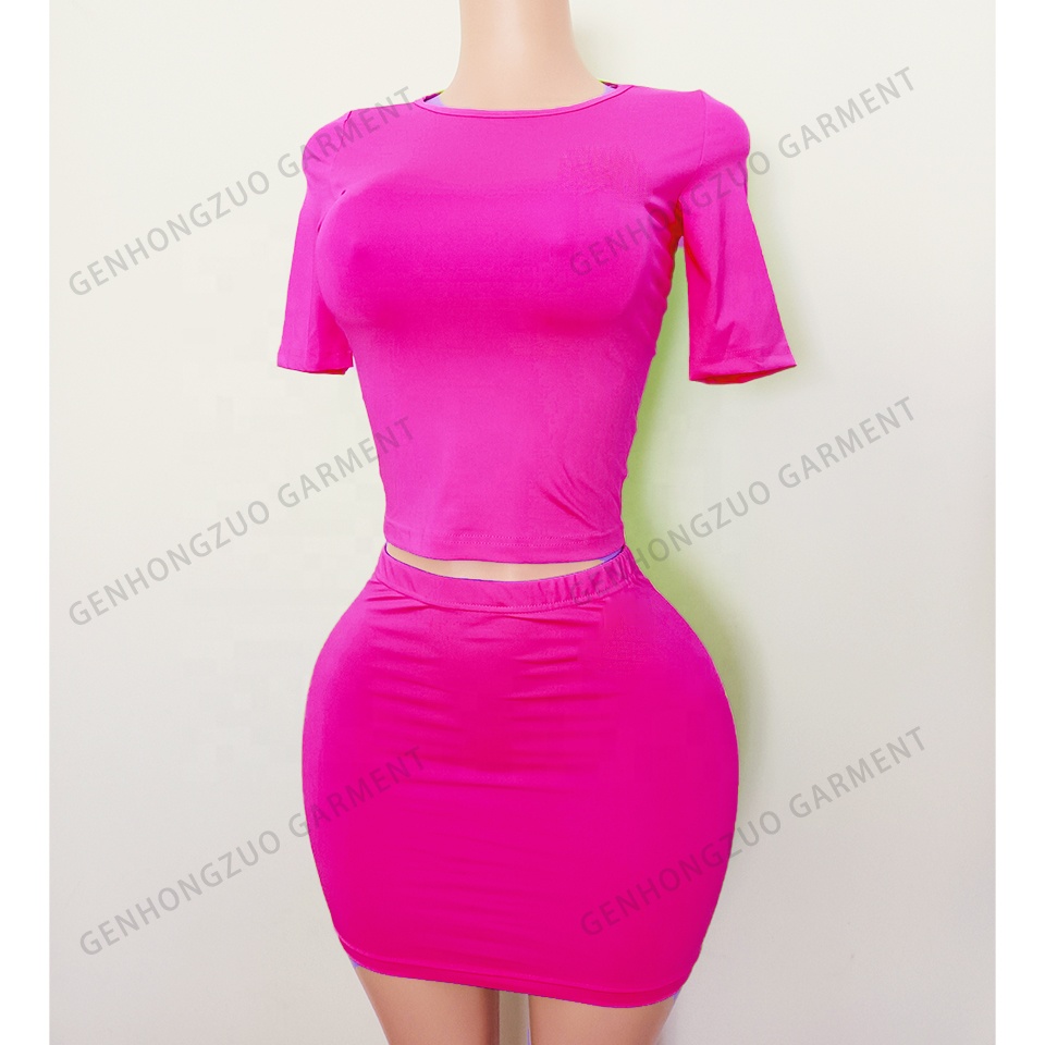 Комплект женский летний юбка и топ укороченный для фитнеса