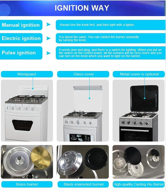 Elegant Brown Free Standing Gas Stove with Oven for Modern Kitchens