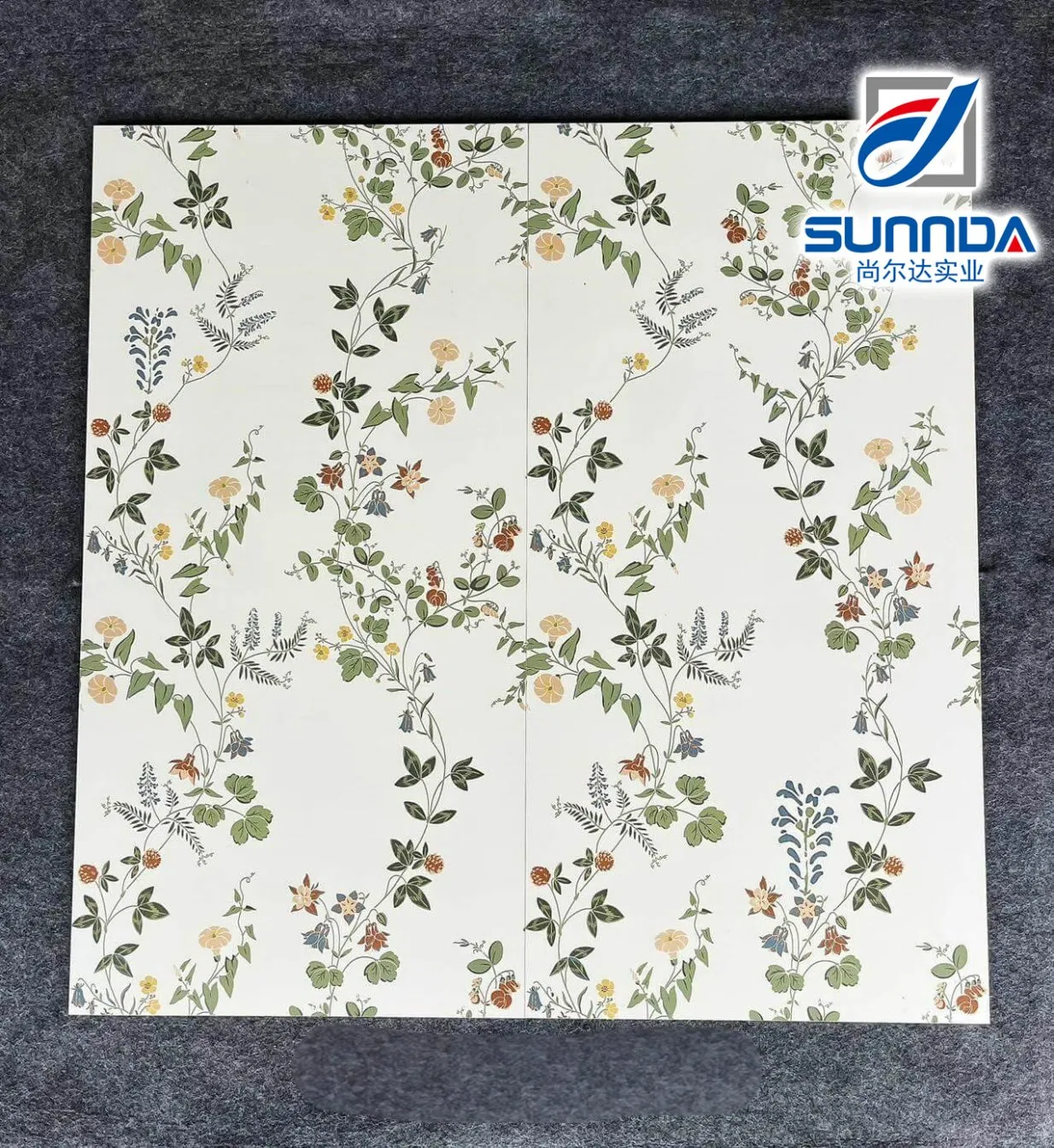 Flower Geometric Designs Rusitc Floor Wall Tiles Matte Non Slip Surface