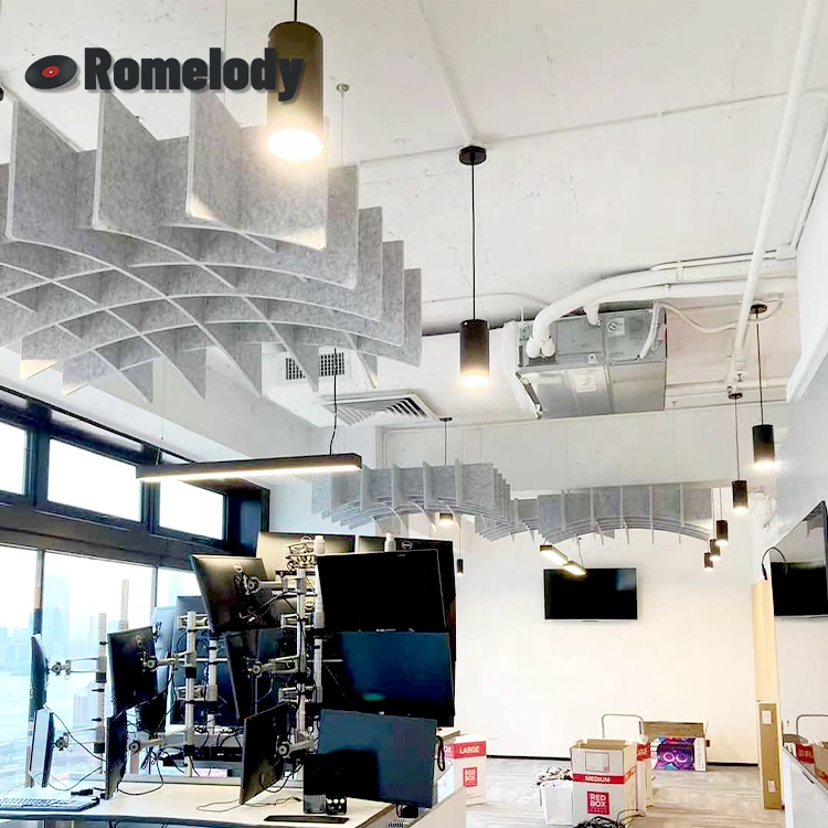 Stylish Acoustic Ceiling Panel with LED Lampshade for Pets