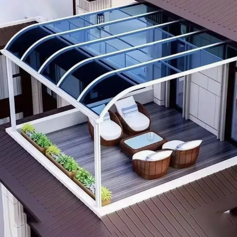 Polycarbonate Translucent Shield Canopy for Aluminum Alloy Weather Barrier