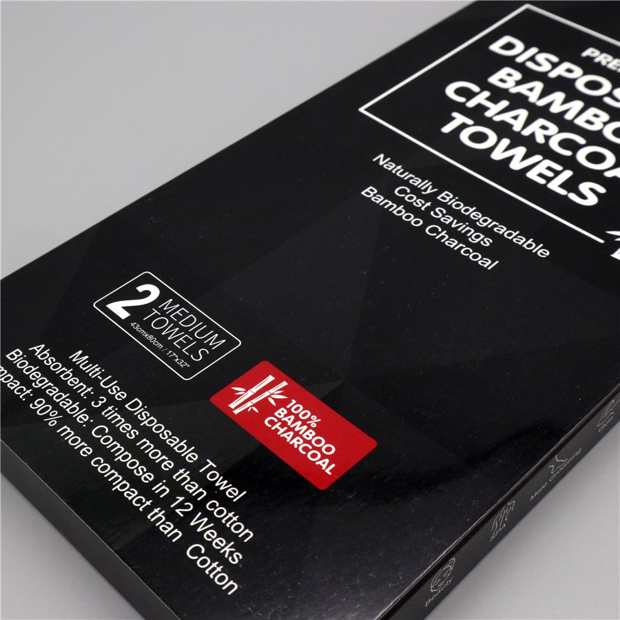 Deep Cleaning Black Bamboo Charcoal Hair Wipes Disposable Charcoal Salon Towel