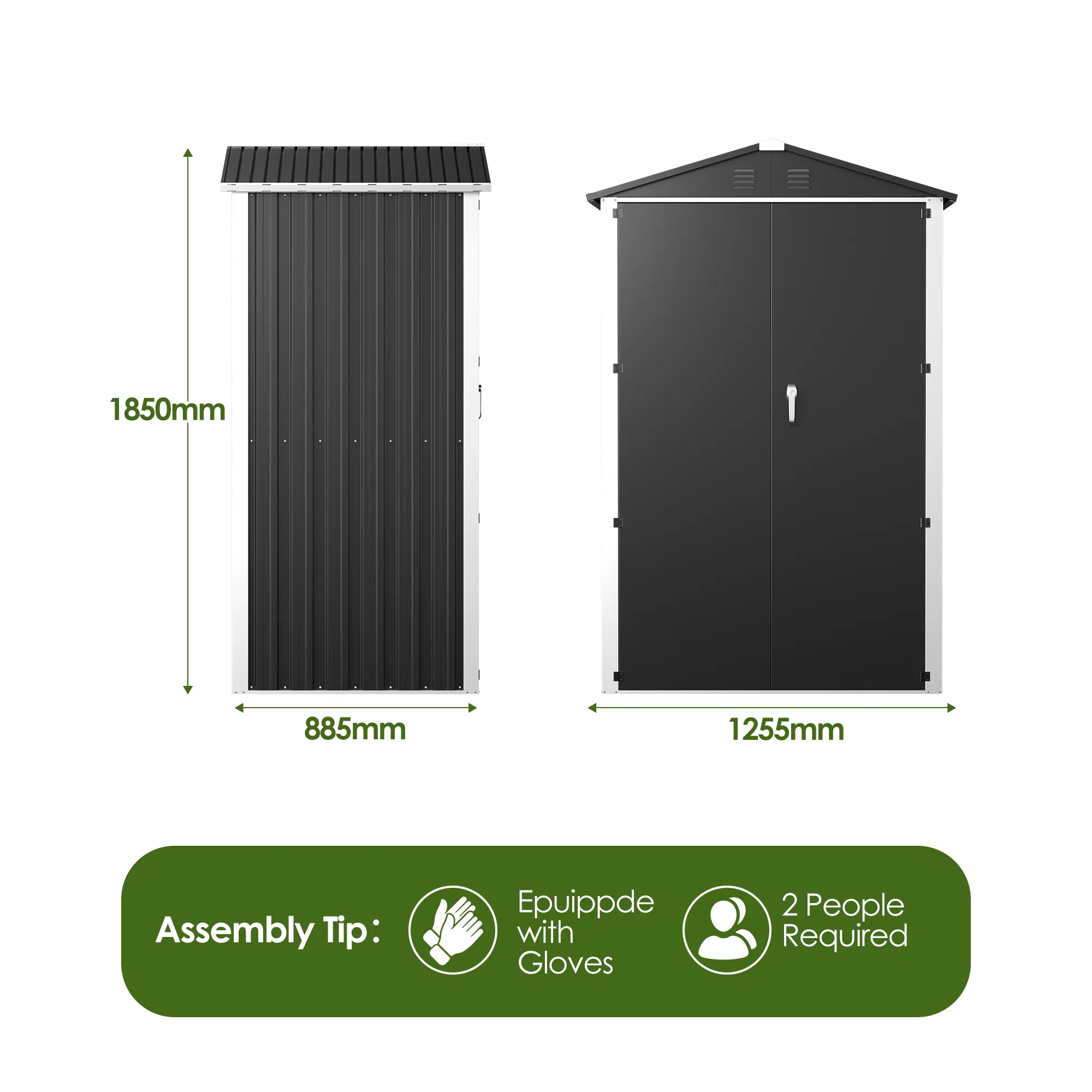 Outdoor Back Yard Small Tool Utility Shed Garden Storage Shed House
