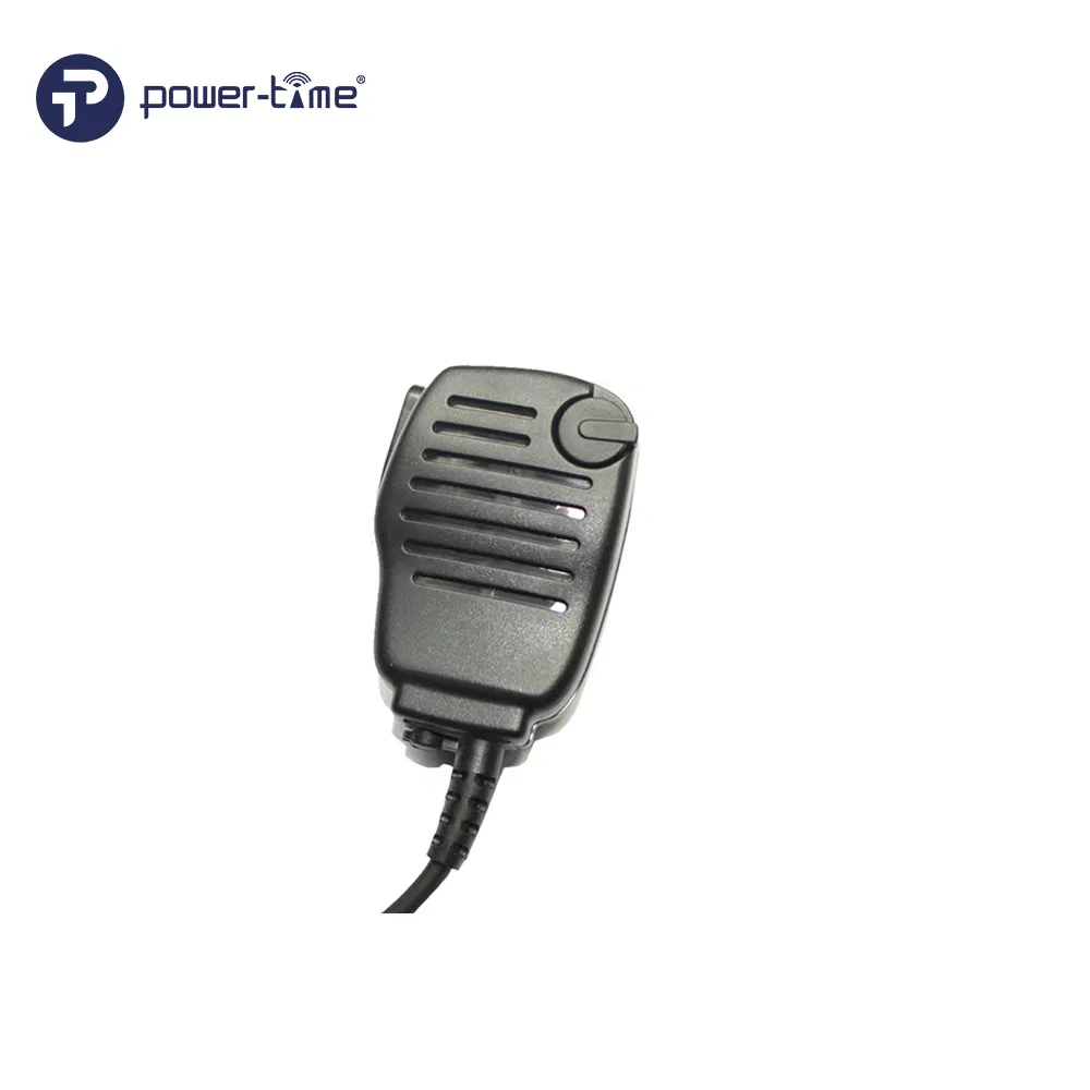 Kevlar Material Coiled PU Cable Shoulder Speaker Microphone with Ptt