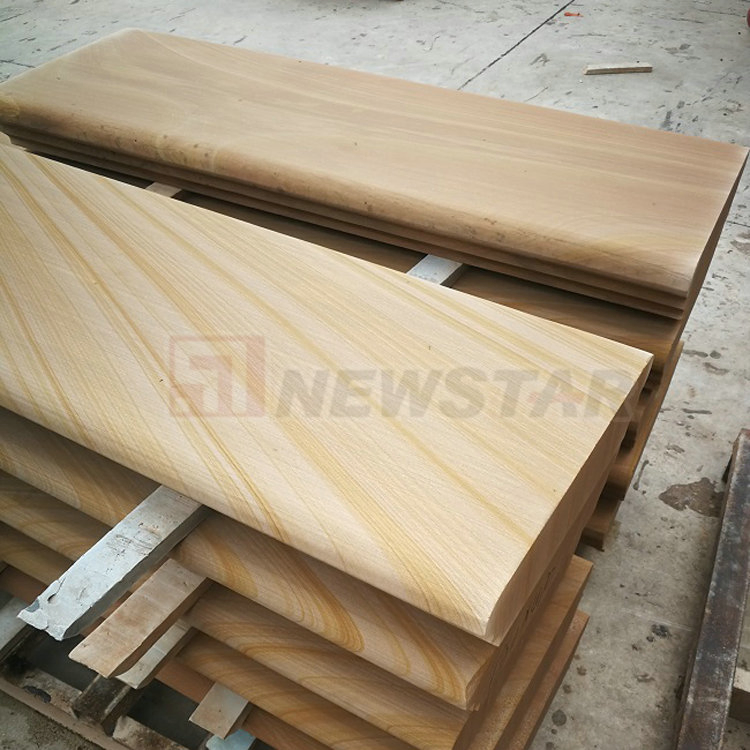 Arch Yellow Sandstone Columns Cladding Tile Sandstone Prices