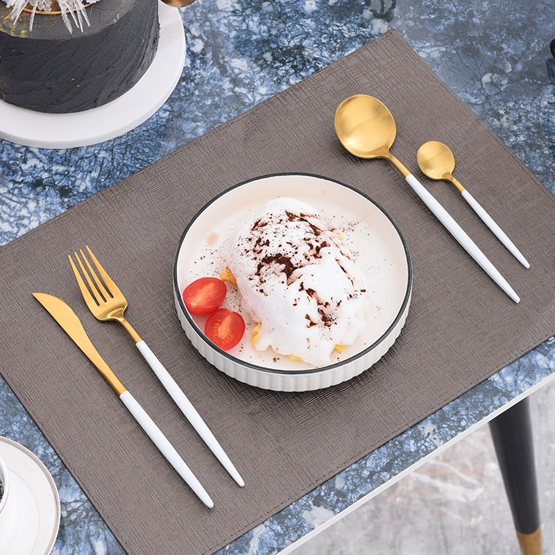 Stainless Steel Cutlery Set Platinum Portuguese Series Ins Style Cutlery