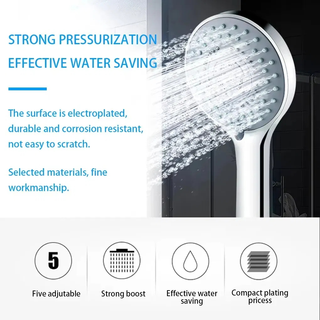 Pressurized Multi Functional Shower Handheld Nozzle High-Pressure Rain Shower Nozzle