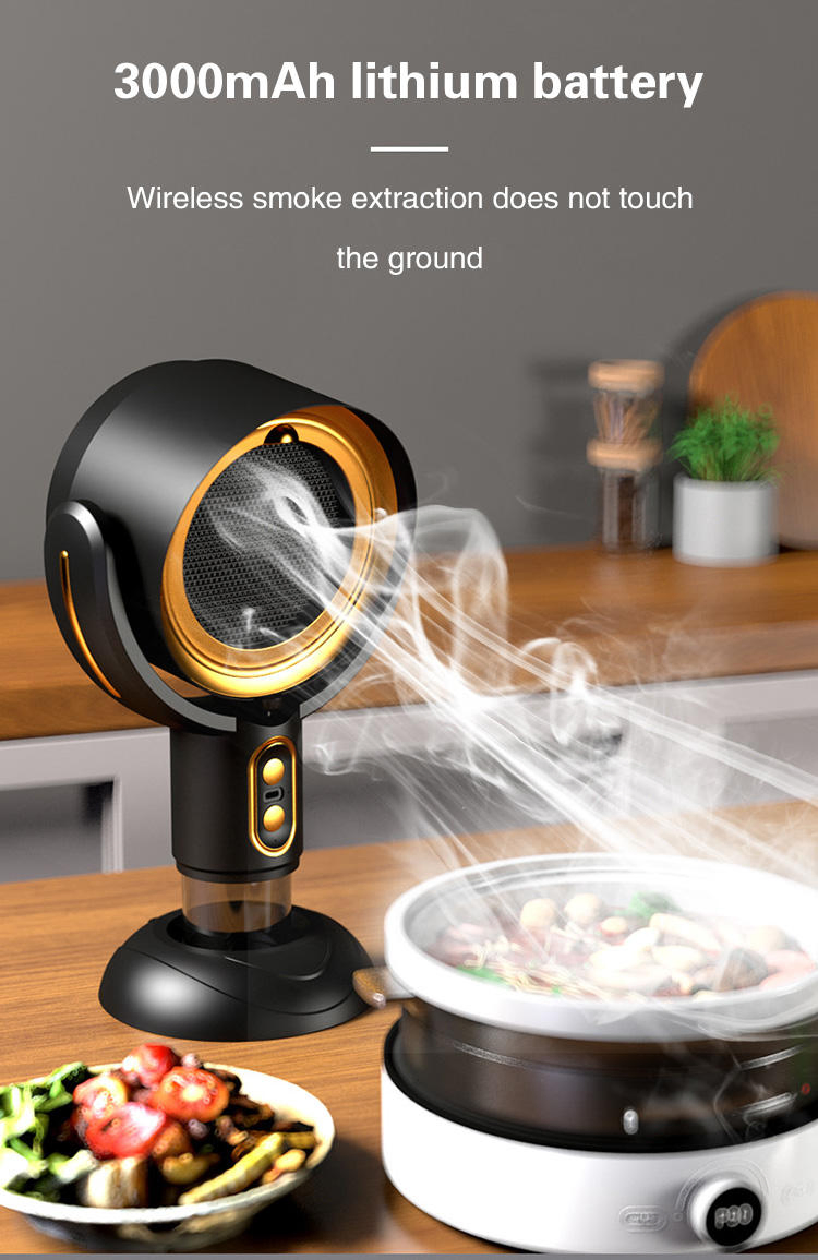 Indoor Kitchen Mini Fan Portable Range Hood with One-Button Start and Multi Filtration
