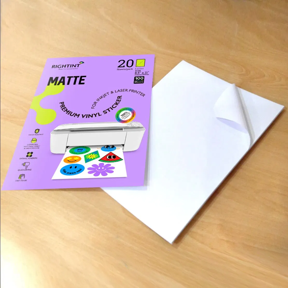 PP Opaque Rightint One Side Coated Paper Self Adhesive Sticker