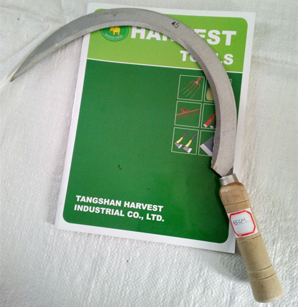 Hand Tool Wood Handle Sickle Agricultural Tool