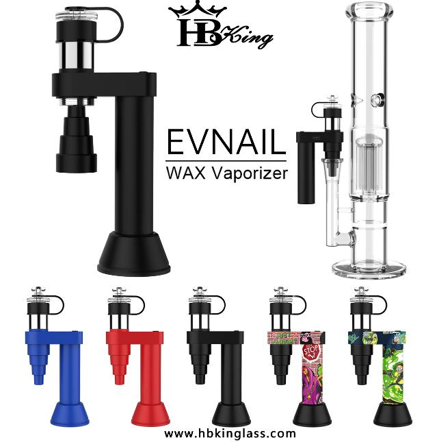 Hbking Real Time Temp Control with Digital Screen Dry Herb Evnail for Glass Water Pipe