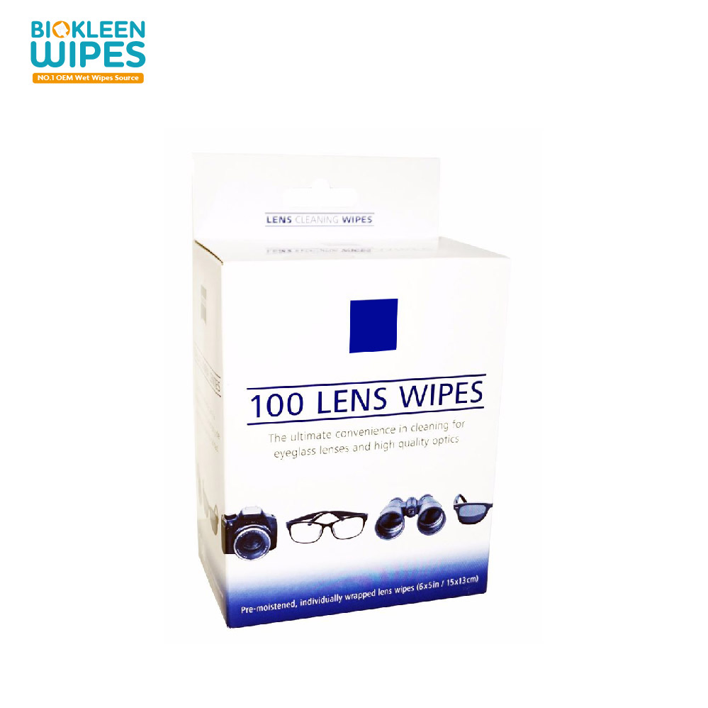 Biokleen 200CT Box Individual Anti Fog Lens Wipes Disinfecting Surfaces Screen Lens Wet Wipes Moistened Lens Cleaning Wipes