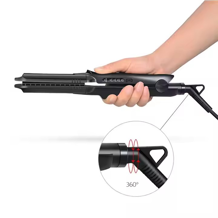 4 in 1 Interchangeable Hair Iron Hair Crimper and Plate Hair Straightener