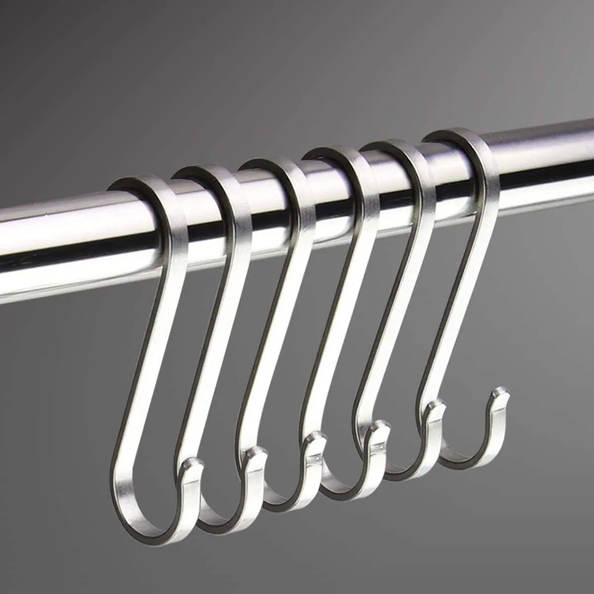 High Quality 304 Stainless Steel S Hook Waterproof Kitchen Hanging Multi-Functional Heavy Duty Flat S-Shape Hook Door