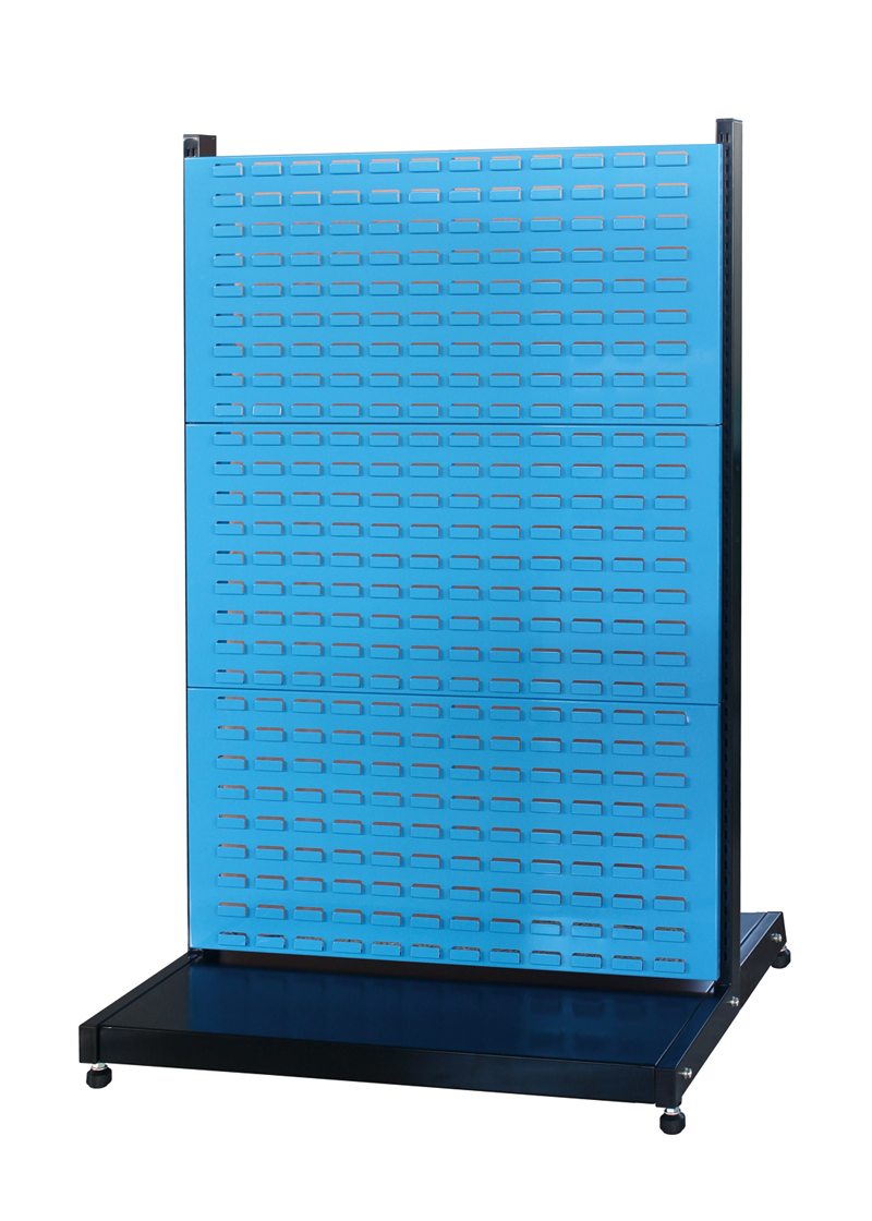 Medium Duty Garage Double Side Shelf with 6 Panels in Blue Colour
