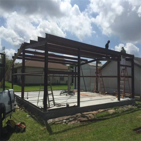 SC075 Customized steel structure building outdoor strong wind steel car garage carport