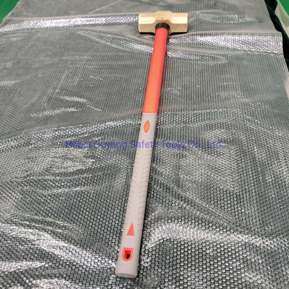12lbs Brass Sledge Hammer, Fiberglass Handle, Precision Casting
