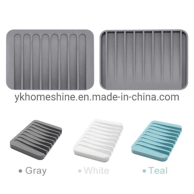 Silicone Soap Dish with Drain, Bar Soap Holder for Shower