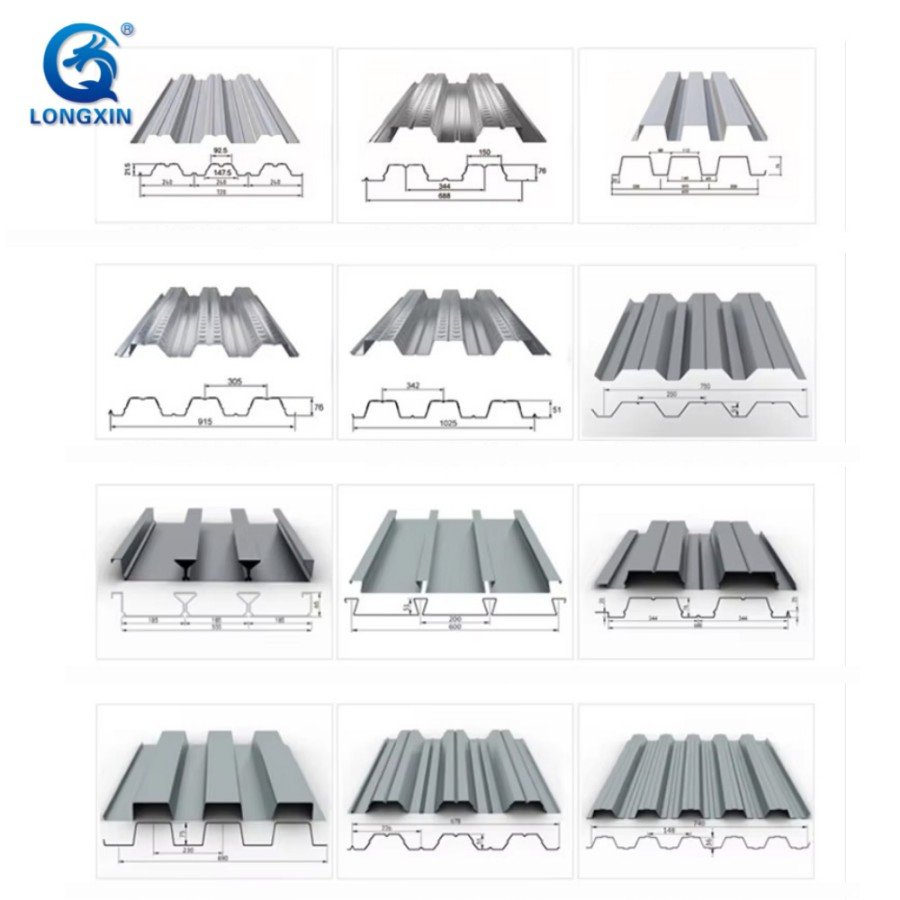 Certified Galvanized Corrugated Steel Floor Decking Sheet Cutting Welding