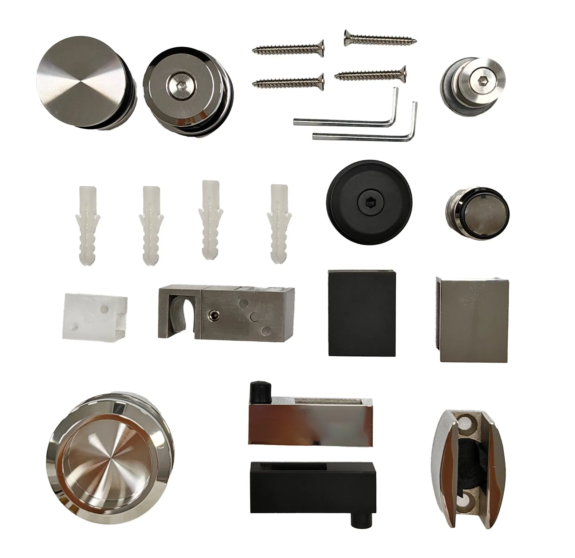 Комплект фурнитуры для раздвижной стеклянной двери без рамки