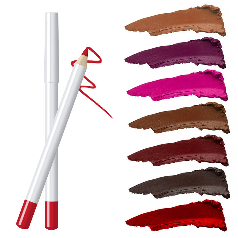 Private Label Matte Natural Waterproof Lip Liner High Pigment Customized Lipliner Pencil