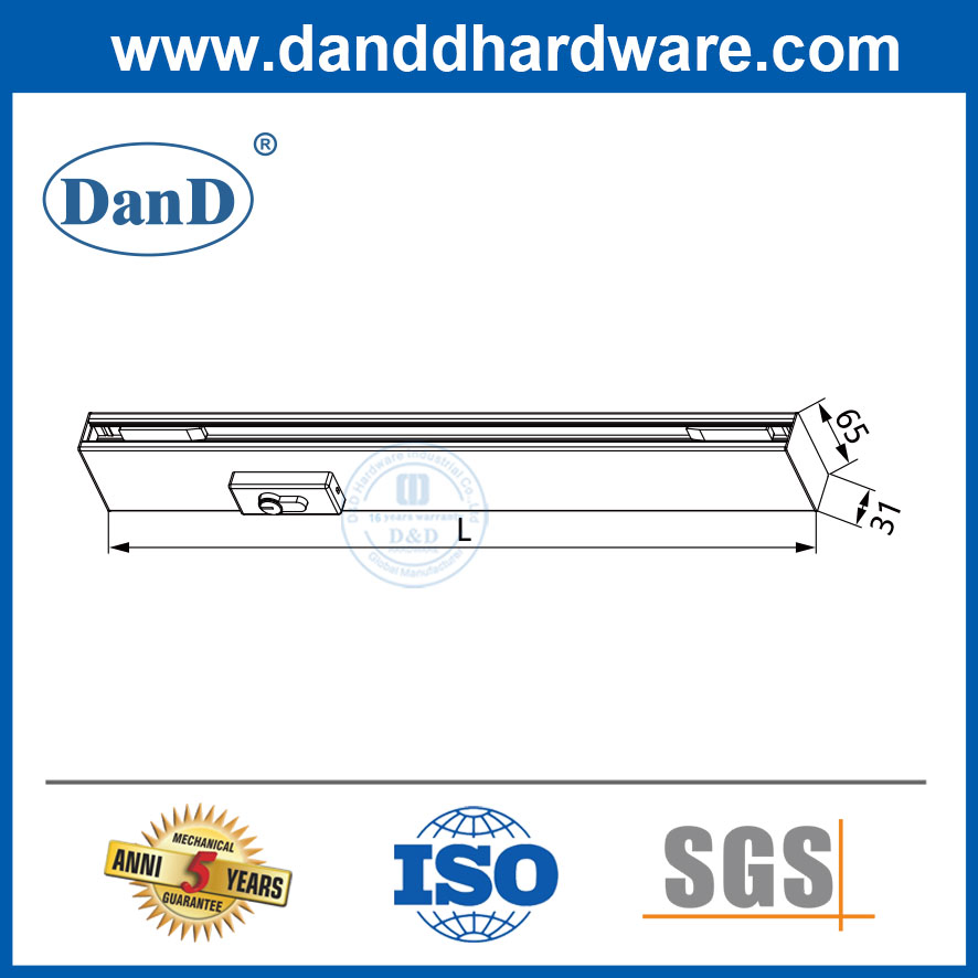 10-12mm Stainless Steel 304 Long Patch Fitting Lock for Glass Door