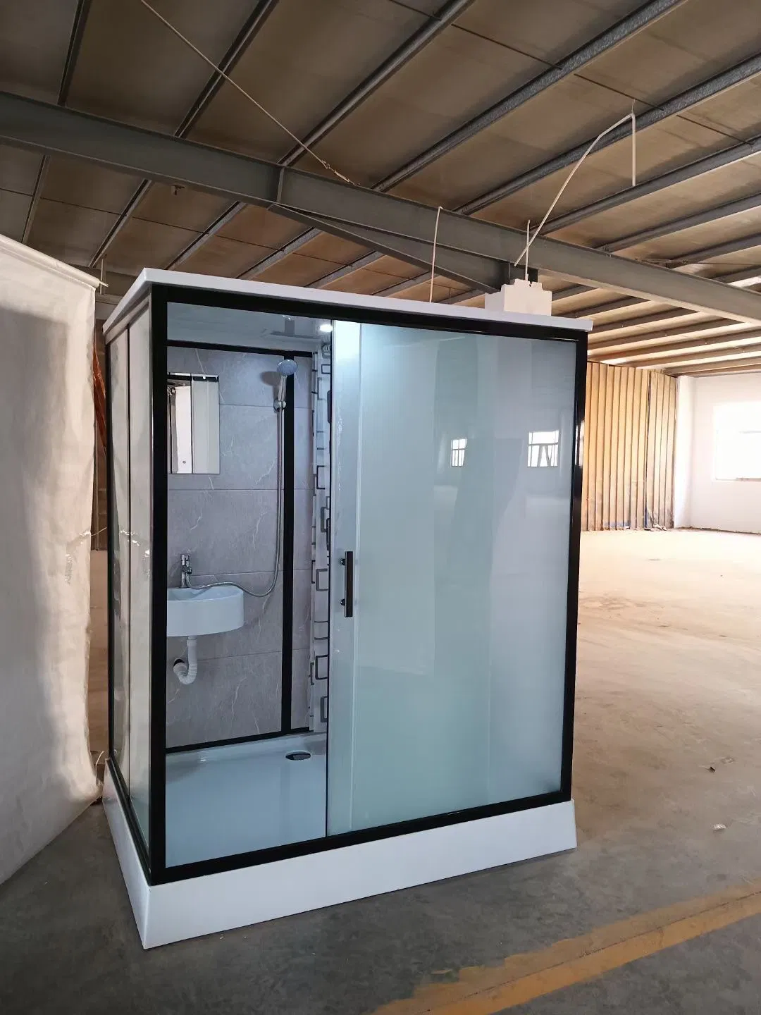 Bathroom Small Toilet Shower Cabin Prefeb Square Shower Room Cabin with Toilet Shower Andtoilet Set Cabin