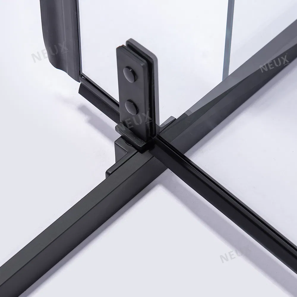 Factory Price Matt Black Aluminum Frame Shower Glass Door Pivot Hinge Shower Door