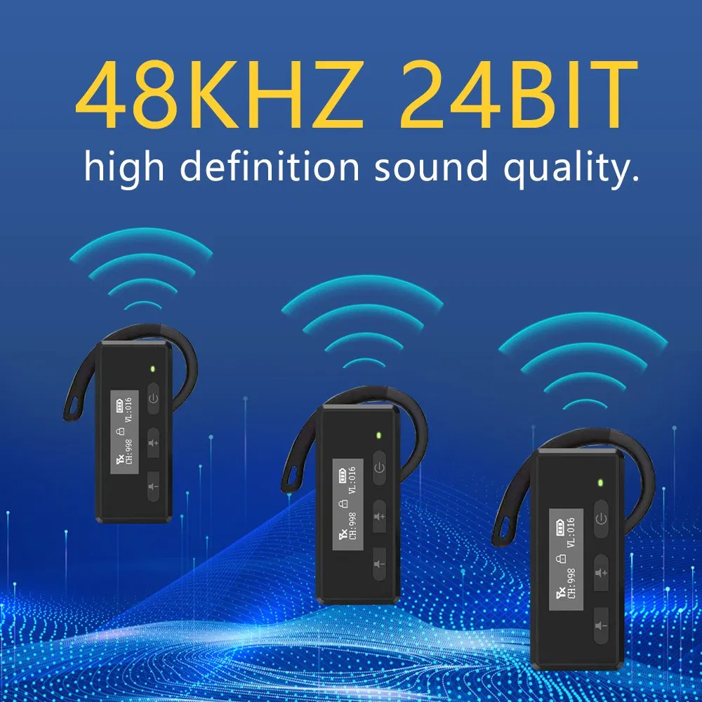 Wireless Whisper Tour Guide System 2.4G Bluetooth Function for Simultaneous Interpretation Teaching