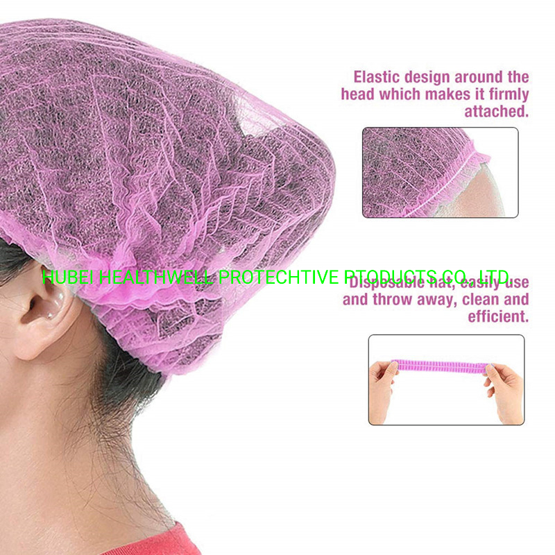 Uper Quality Disposable Nonwoven Clip Cap, Mob Cap, Mop Cap, Disposable Cap, Doctor Cap, Bouffant Cap, Nurse Cap, Polypropylene Cap, Surgeon Cap