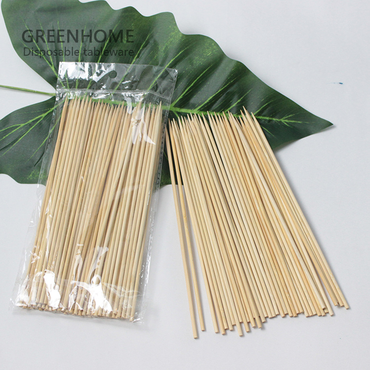 Disposable Biodegradable Simple Style Design Natural Environmental 200mm Bamboo Stick for BBQ