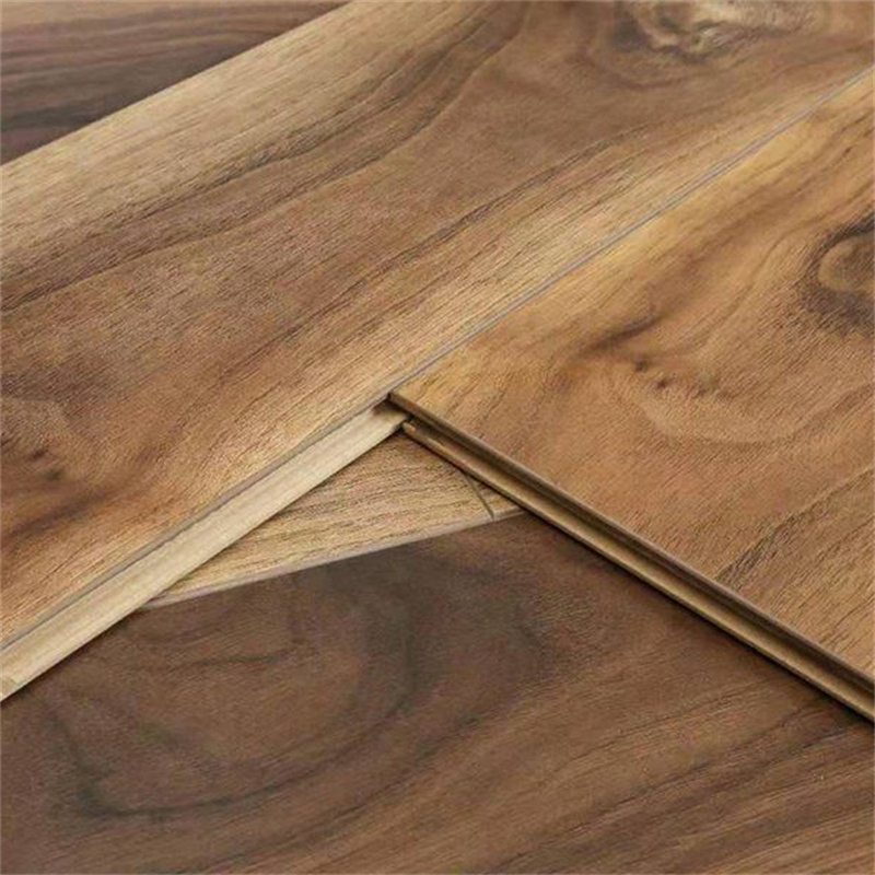 Brown Laminate Flooring 10mm Wax Waterproof Graphic Design Customized Modern High Gloss Home Office Click Jiabao AC3 HDF MDF