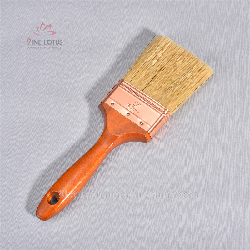 Soft Nylon Double Color Wooden Handle Paint Brush