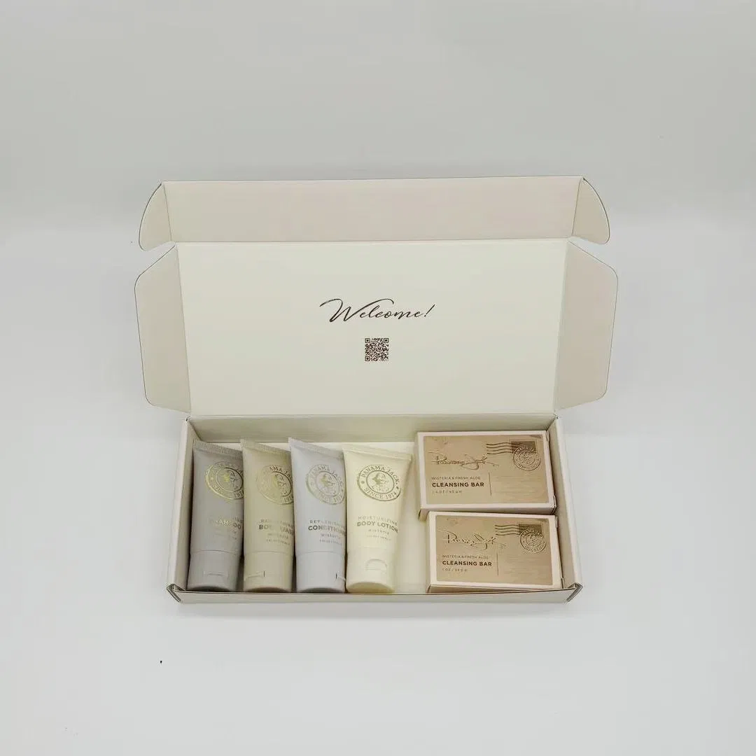 Hotel Room Amenities Set Plastic Body Lotion Conditioner Shampoo Shower Gel & Soap