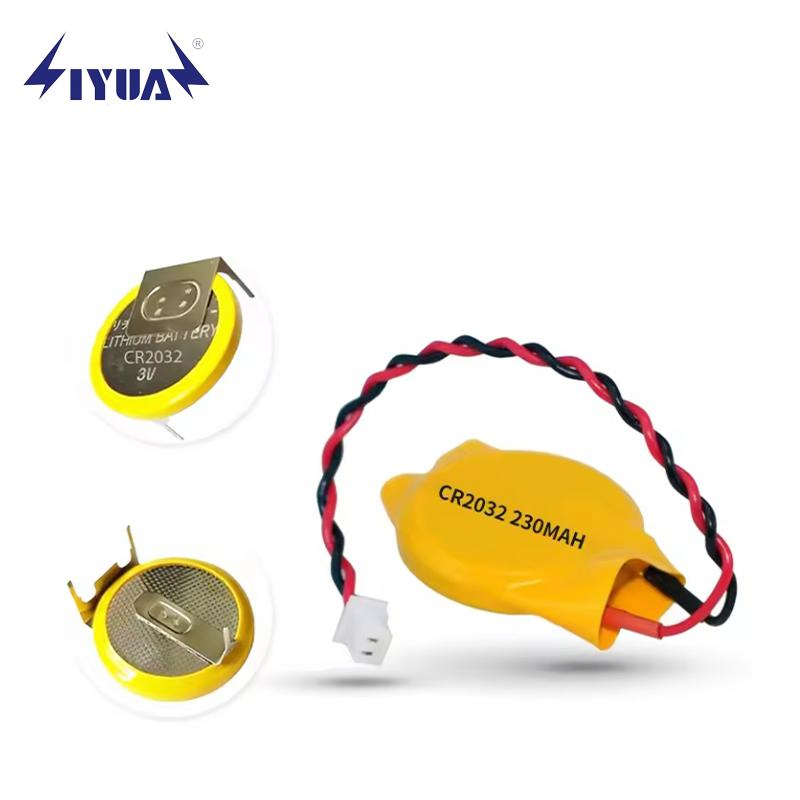 3V No Rechargerable Cr2025 Cr2032 Lihitum Coin Battery with Solder Tabs Pins