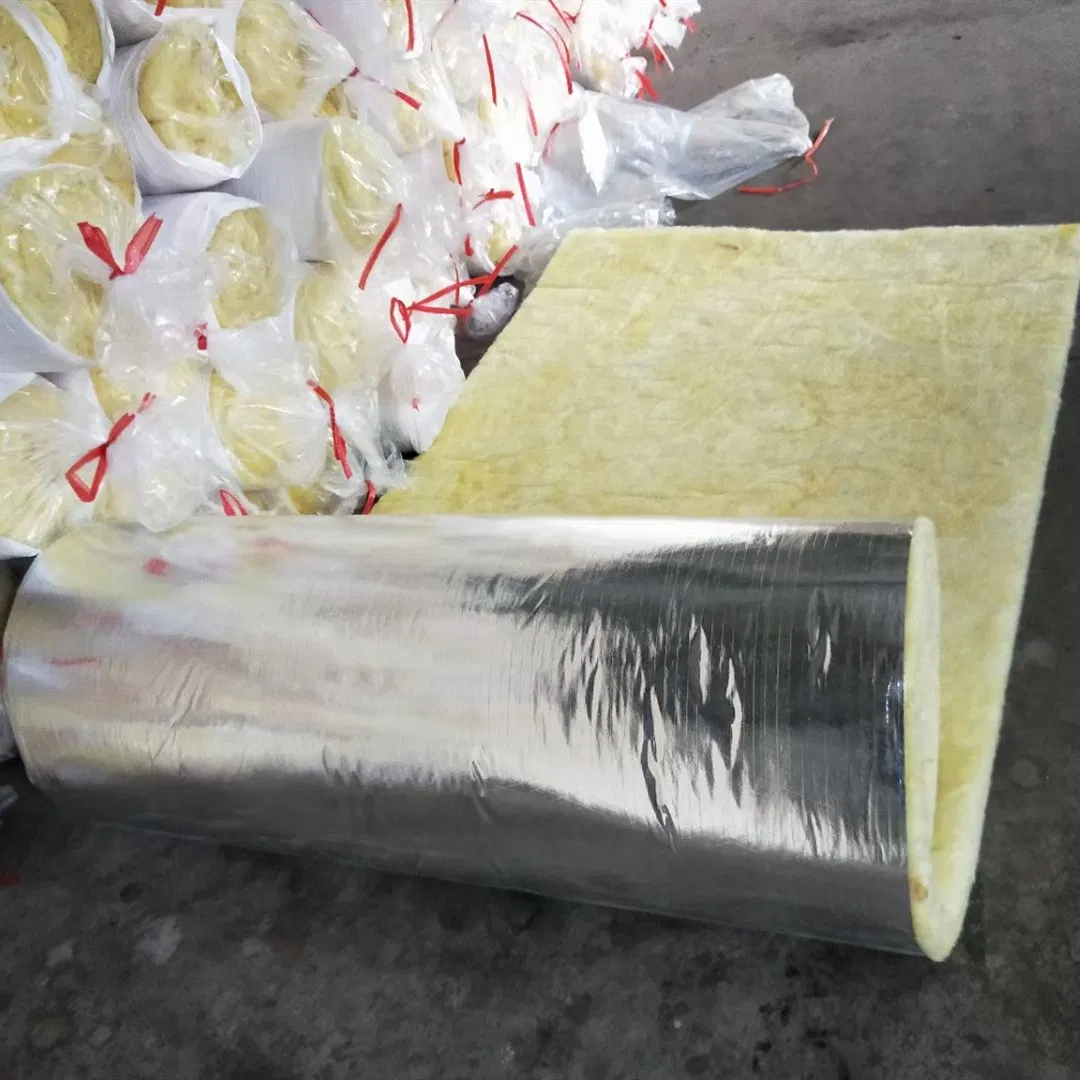 Strong Fireproof Aluminum Foil Glass Wool Blanket for Cellin Acoustic Insulation