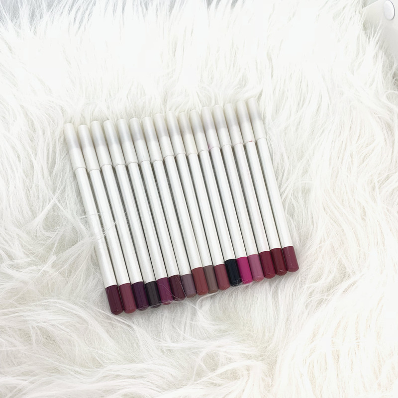 High Pigment Matte 24 Hour Long Lasting Waterproof Private Label Matte Pencil Vegan Lip Liner