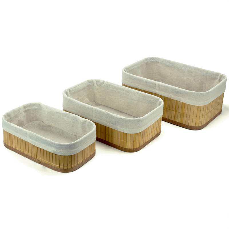 Basket Laundry Bamboo Home Storage Basket for Bathroom Household