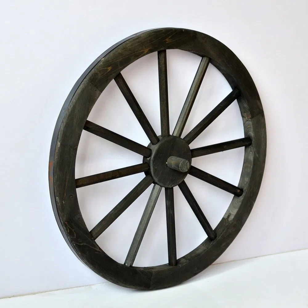 12inch Wooden Craft Wheels with Fire Burnt Finish