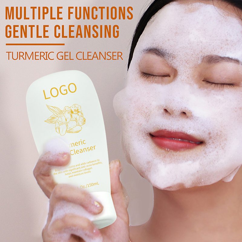 Skin Care Products Turmeric Oil Control Acne Whitening Moisturizing Foam Facial Cleanser