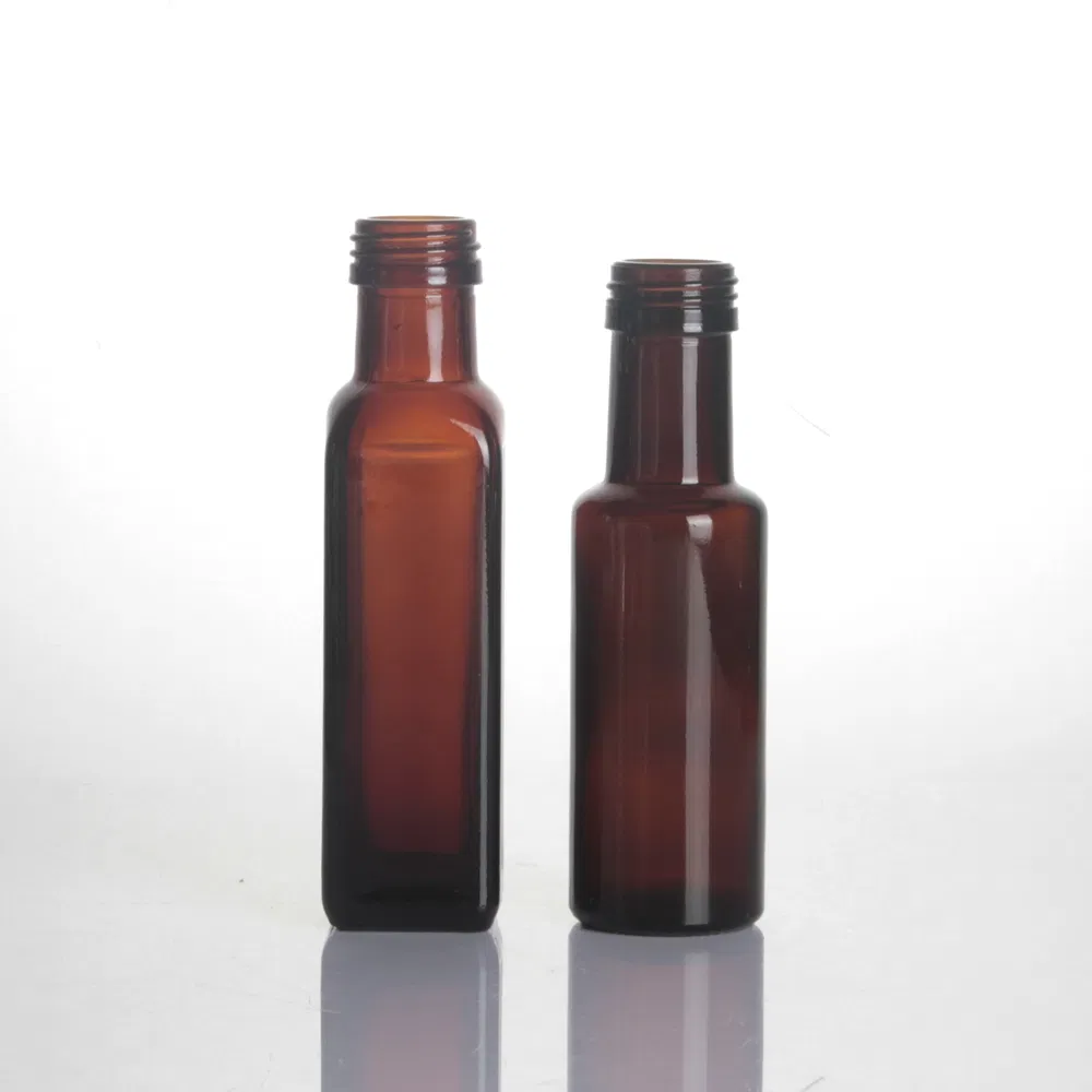 100ml Brown Color Round Square Shape Olive Oil Bottle