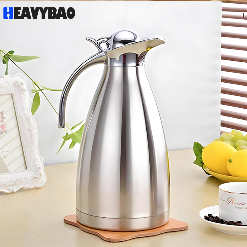 Heavybao Stainless Steel Push Button Vacuum Hot Water Kettle Jug for Restaurant