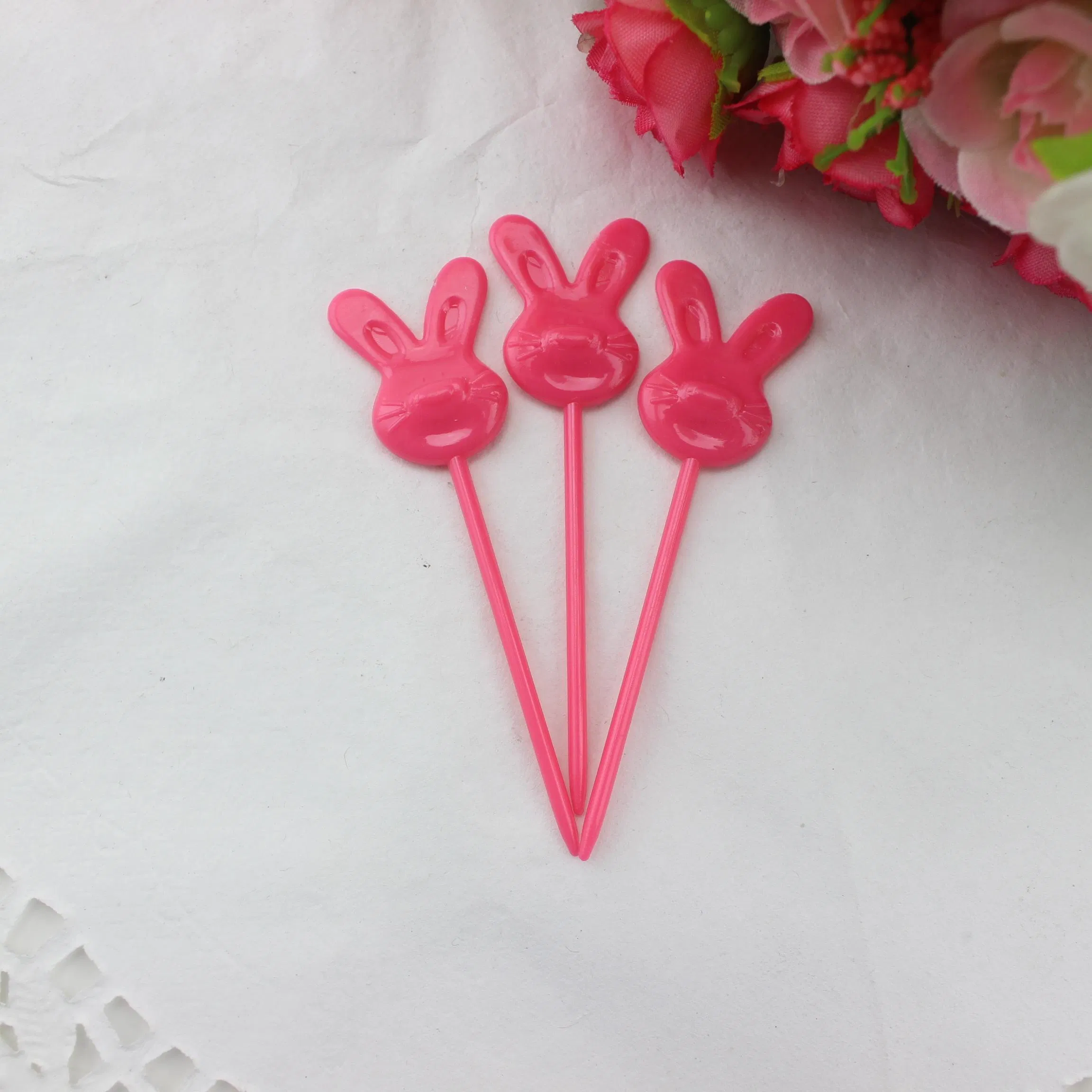 Colorful Easter Rabbit Egg Forks for Fruit and Desserts