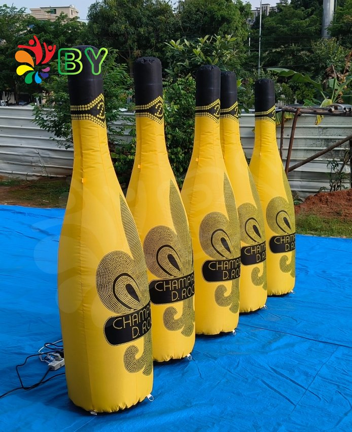 Advertising Inflatable Transparent Wine Bottle Customized Inflatable Clear Beer Bottle Balloon