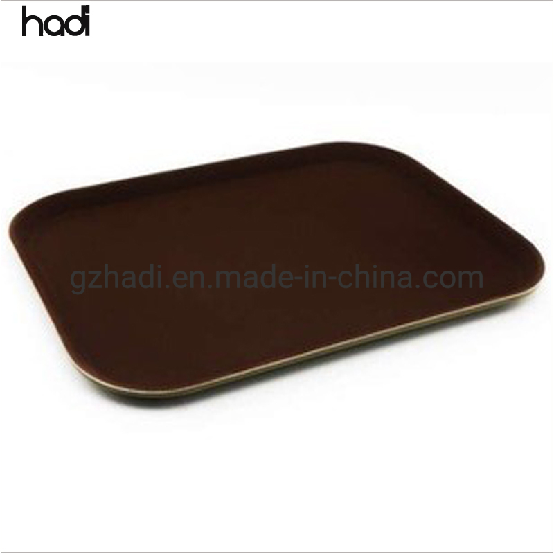 Wholesale China Factory Food Service Supplies Round Plastic Anti Non-Slip Serving Tray Sales Reasonable Price Anti Slip Serving Tray