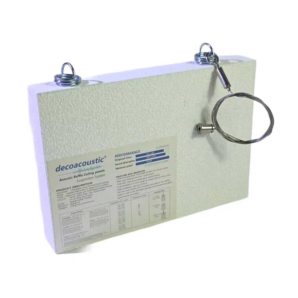 Sound Baffles Fiberglass Wool Suspended Acoustic Wave Ceiling