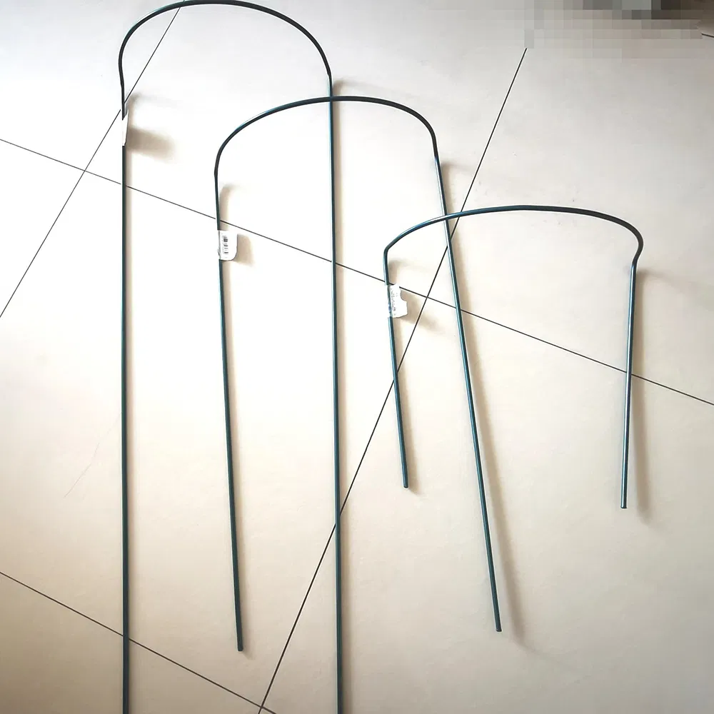Flower and Plant Support, Inner Black Wire + Powder Coated Green